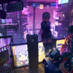 This is a pixiv picture whose title is 80's dream.