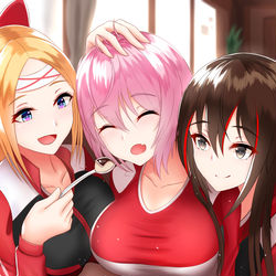 This is a pixiv picture whose title is 白给女孩Trinity.