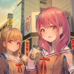 This is a pixiv picture whose title is 放課後ティータイム.