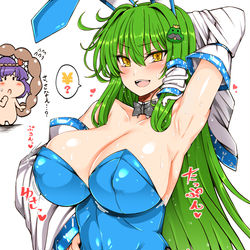 This is a pixiv picture whose title is あ！バニー早苗さんだ！.
