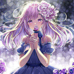 This is a pixiv picture whose title is 雪の華.