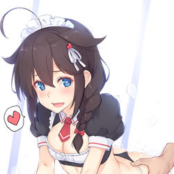 This is a pixiv picture whose title is メイド時雨のご奉仕.