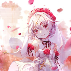 This is a pixiv picture whose title is 花裳月纱.