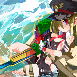 This is a pixiv picture whose title is 水着サルバトーレ.