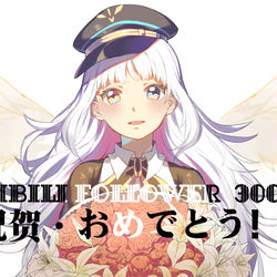This is a pixiv picture whose title is めあちゃんビリビリフォロワー300000人お祝い.