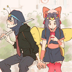 This is a pixiv picture whose title is 花やしき.
