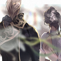 This is a pixiv picture whose title is 【PFLS】隻影の翡翠へ.