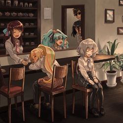 This is a pixiv picture whose title is CAFE FranChouChou-休憩中-.