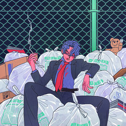 This is a pixiv picture whose title is 休憩中.