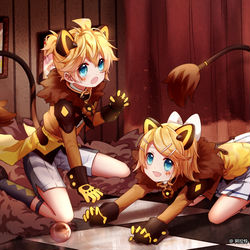 This is a pixiv picture whose title is 黄毛狮子休息室.