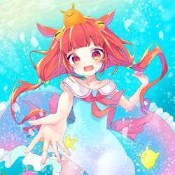 This is a pixiv picture whose title is 海の底からこんにちは！！！.