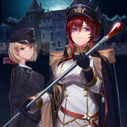 This is a pixiv picture whose title is 夜幕下的君王.