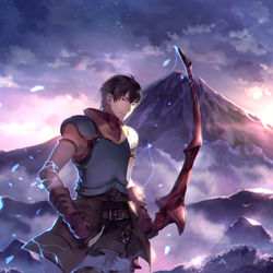 This is a pixiv picture whose title is 正しきを為す弓兵.