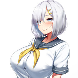 This is a pixiv picture whose title is 浜風ェ…！.