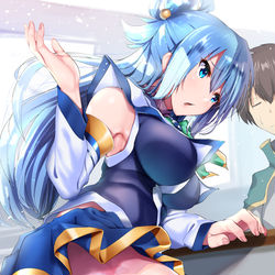 This is a pixiv picture whose title is いせかるのアクアさま.