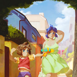 This is a pixiv picture whose title is Luke & Veronica - Commission.
