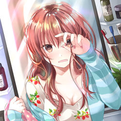 This is a pixiv picture whose title is すっぴんだからそんなジロジロ見ないで！.