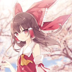 This is a pixiv picture whose title is 霊夢.