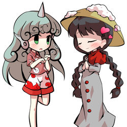 This is a pixiv picture whose title is 仲睦まじき石像コンビ.
