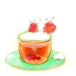 This is a pixiv picture whose title is りんごティー.