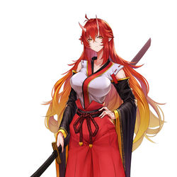 This is a pixiv picture whose title is 鬼.