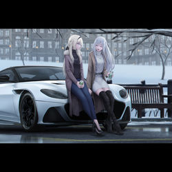 This is a pixiv picture whose title is AK12 & AN94.
