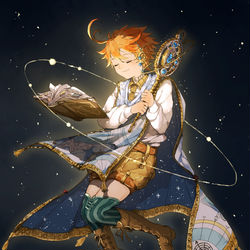 This is a pixiv picture whose title is 天体銀河系の魔法使い.