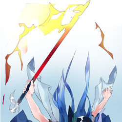 This is a pixiv picture whose title is 薙ぎ払い.