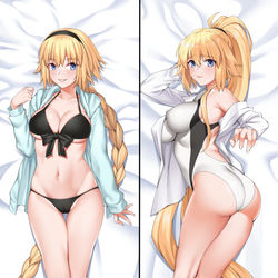 This is a pixiv picture whose title is 贞德水着抱枕.