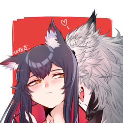 This is a pixiv picture whose title is 双狼.
