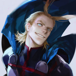 This is a pixiv picture whose title is All Might.
