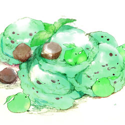 This is a pixiv picture whose title is チョコミントアイスマウンテン.
