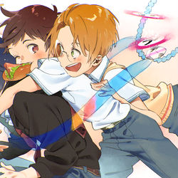 This is a pixiv picture whose title is 繋がる.