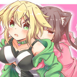This is a pixiv picture whose title is わんにゃんにゃん.
