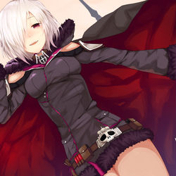 This is a pixiv picture whose title is 虚構の魔女.