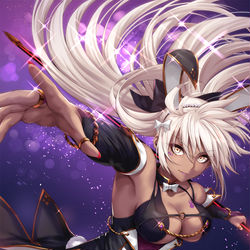 This is a pixiv picture whose title is バニー魔神沖田.
