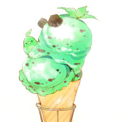 This is a pixiv picture whose title is コーンチョコミントアイス.