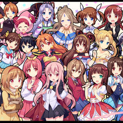 This is a pixiv picture whose title is 平成のヒロインたち.