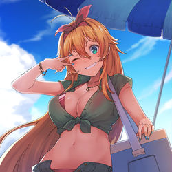 This is a pixiv picture whose title is 夏の弦巻マキちゃん.