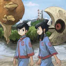 This is a pixiv picture whose title is トクサネシティ.