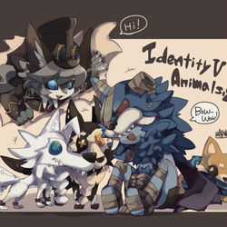 This is a pixiv picture whose title is 第五人格わんわん部.