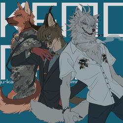 This is a pixiv picture whose title is ※獣化※ハマと谷.