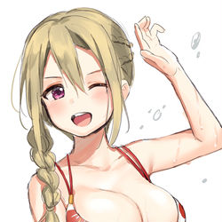 This is a pixiv picture whose title is 水着風蘭.