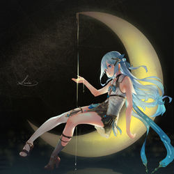 This is a pixiv picture whose title is 月の涙.