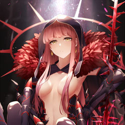 This is a pixiv picture whose title is クーちゃんコスのメイヴ.