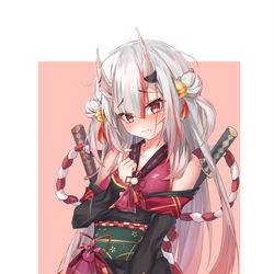 This is a pixiv picture whose title is 百鬼绫目/百鬼(なきり)あやめ.