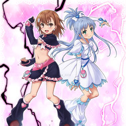 This is a pixiv picture whose title is 光の使者キュアブラック！ 光の使者キュアホワイト！.