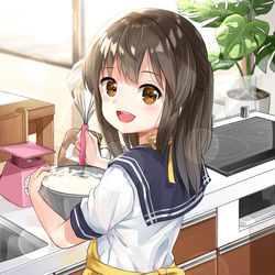 This is a pixiv picture whose title is 今日はお家でお菓子作りデート♪.