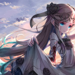 This is a pixiv picture whose title is 夕焼け縫子.