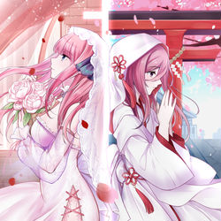 This is a pixiv picture whose title is 五等分的抢婚///二乃篇.